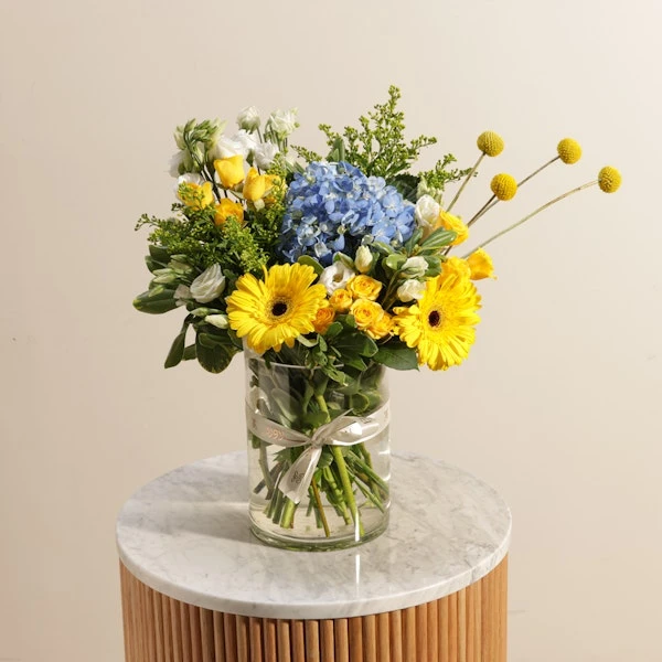 Golden Get Well Soon Flowers Vase